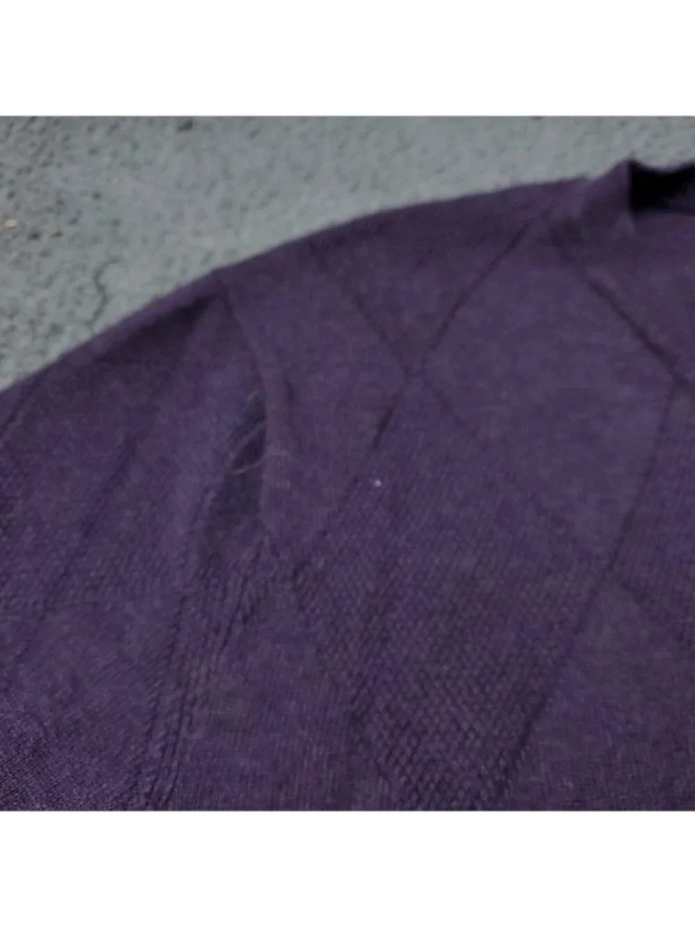 Banana Republic Sweater Mens M Medium Cotton Argyle Diamond Purple  Pullover